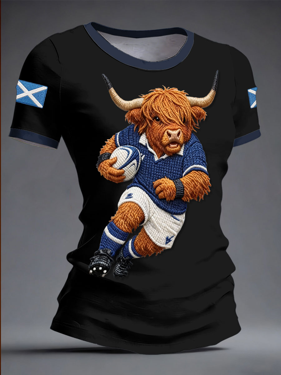 Women's Scotland Rugby Lover Printed T-shirt