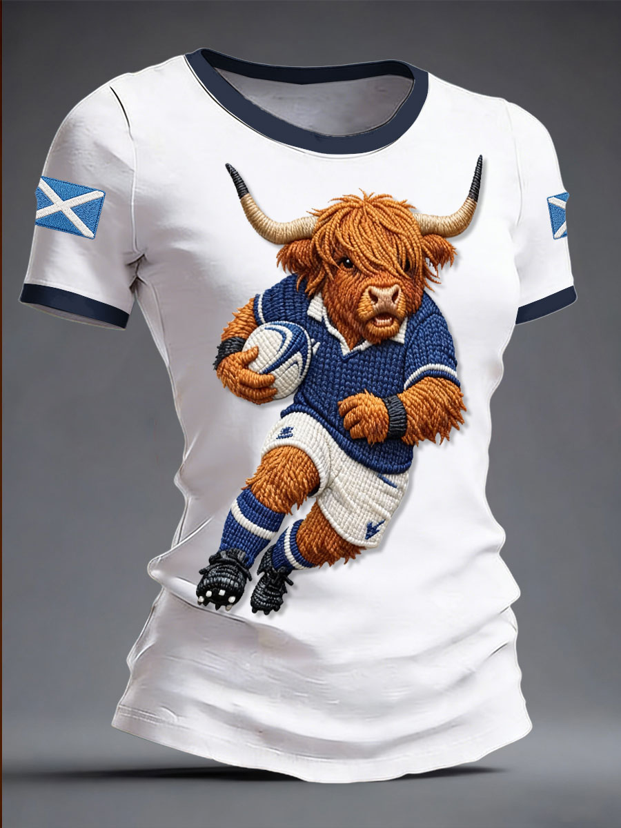 Women's Scotland Rugby Lover Printed T-shirt