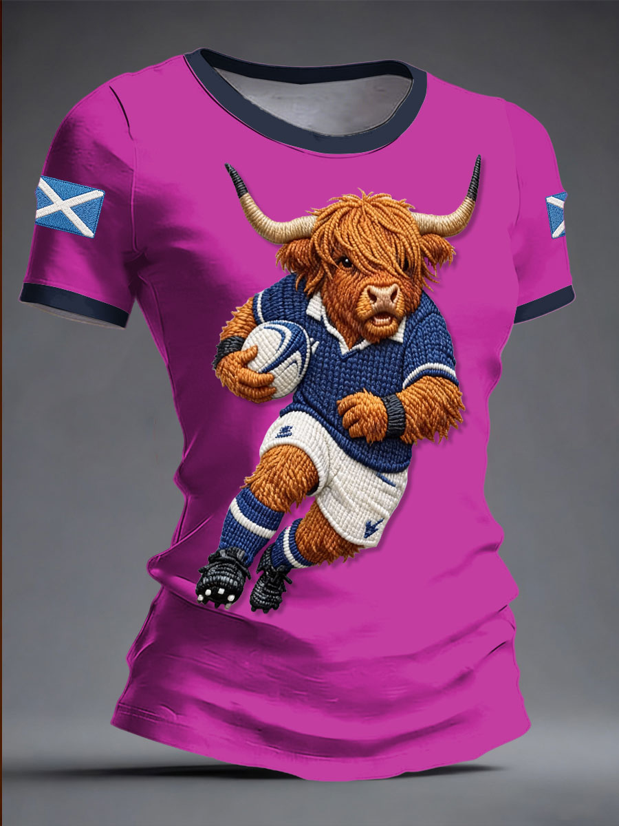 Women's Scotland Rugby Lover Printed T-shirt