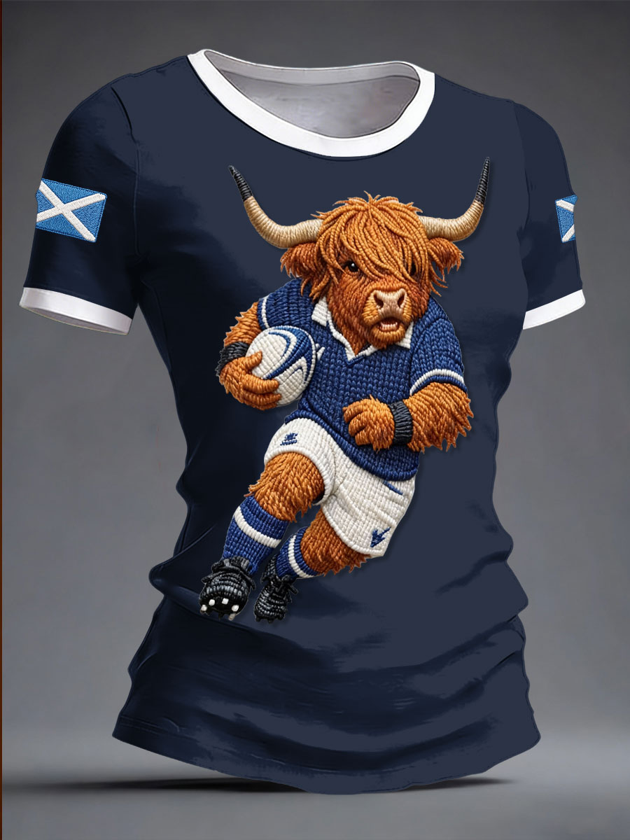 Women's Scotland Rugby Lover Printed T-shirt