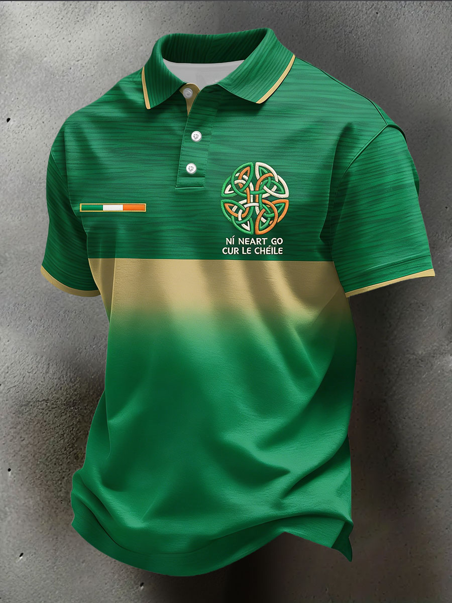 Men's Ireland Rugby Lover Printed Casual Tops