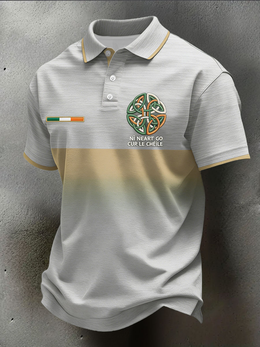 Men's Ireland Rugby Lover Printed Casual Tops