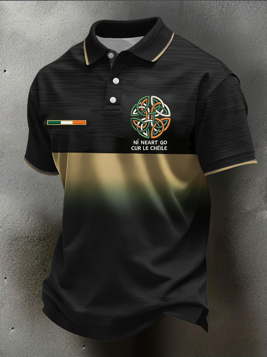 Men's Ireland Rugby Lover Printed Casual Tops