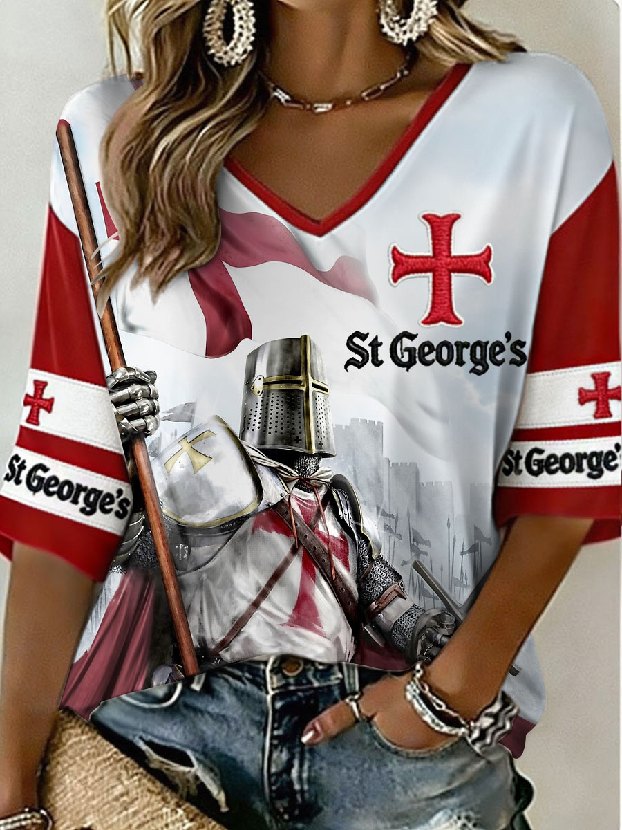 Women's st george's day T-shirt