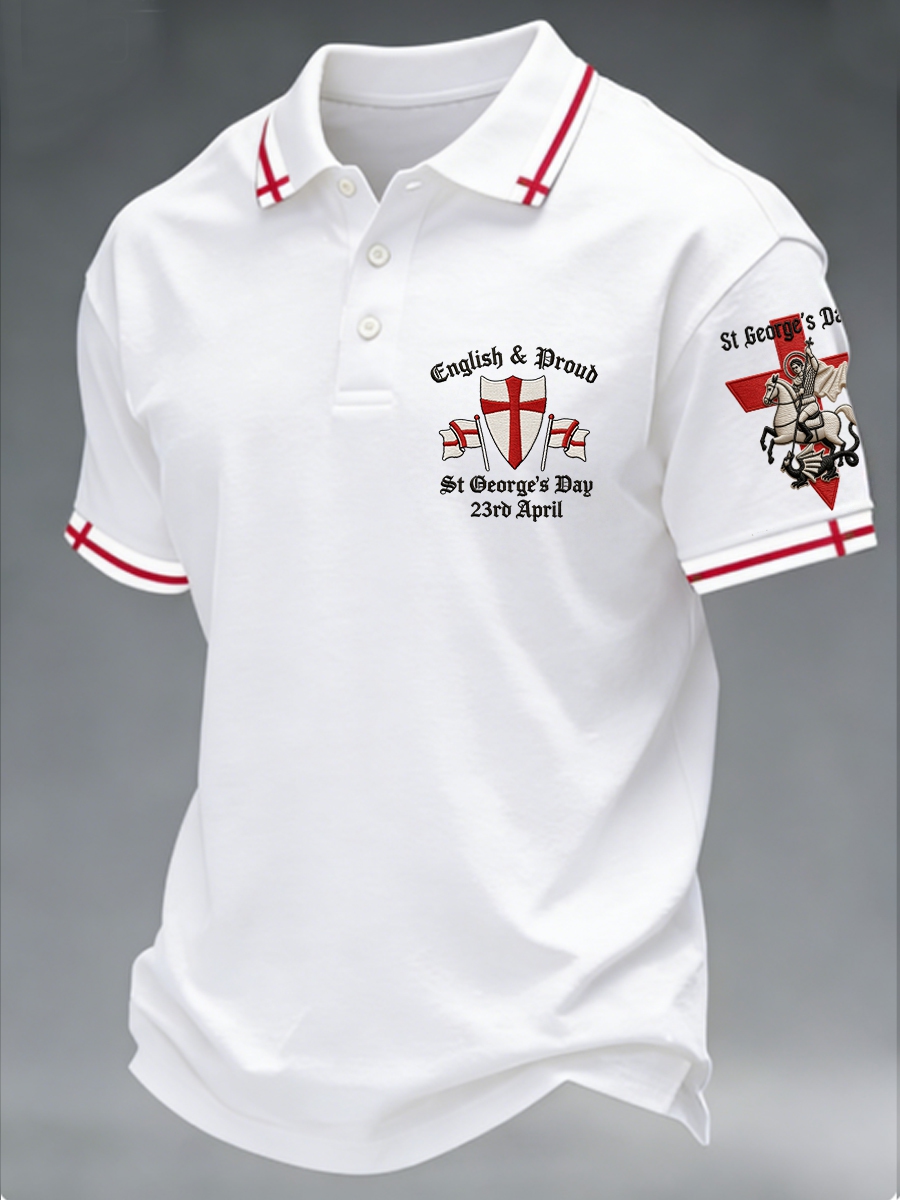 Men's St George's Day polo shirt