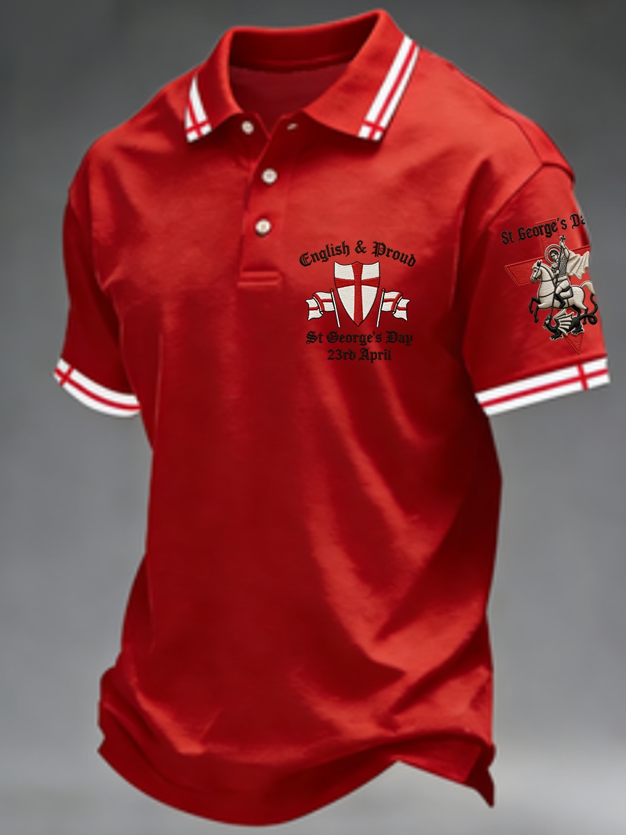 Men's St George's Day polo shirt