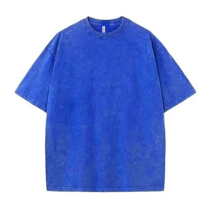 American Loose Cotton Short Sleeve Shirt Heavyweight Five Points Sleeve Washed Shirt