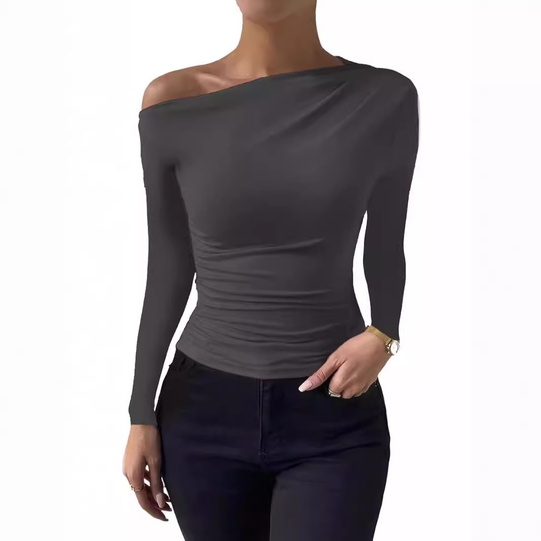 T-shirt slim à manches courtes irrégulières