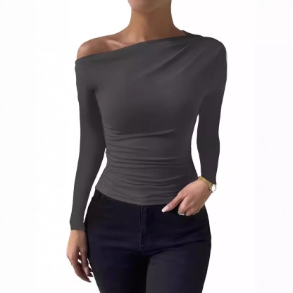 T-shirt slim à manches courtes irrégulières