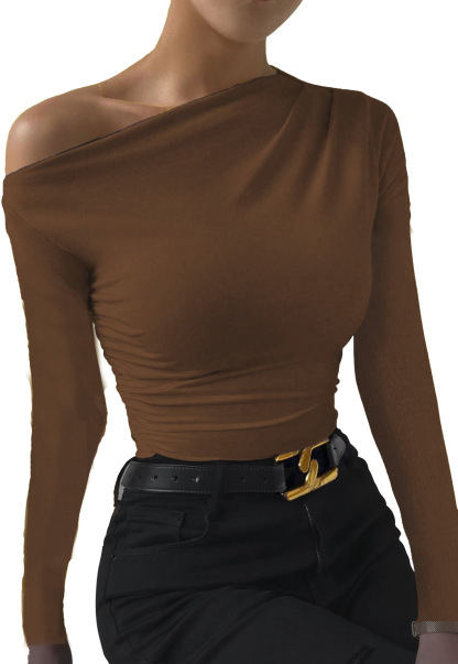 T-shirt slim à manches courtes irrégulières