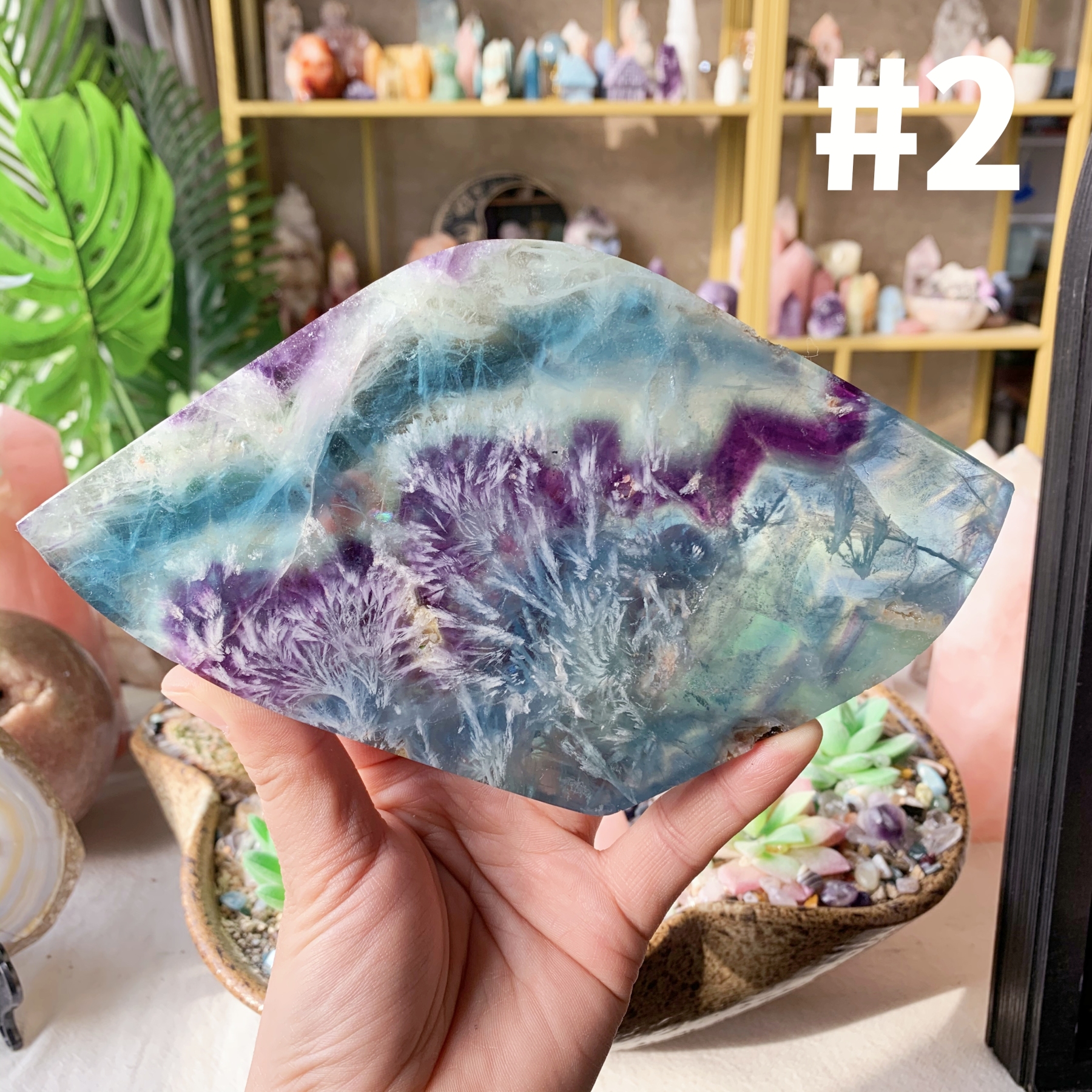 【Weekly Flash Deals】Snowflake Fluorite Slice