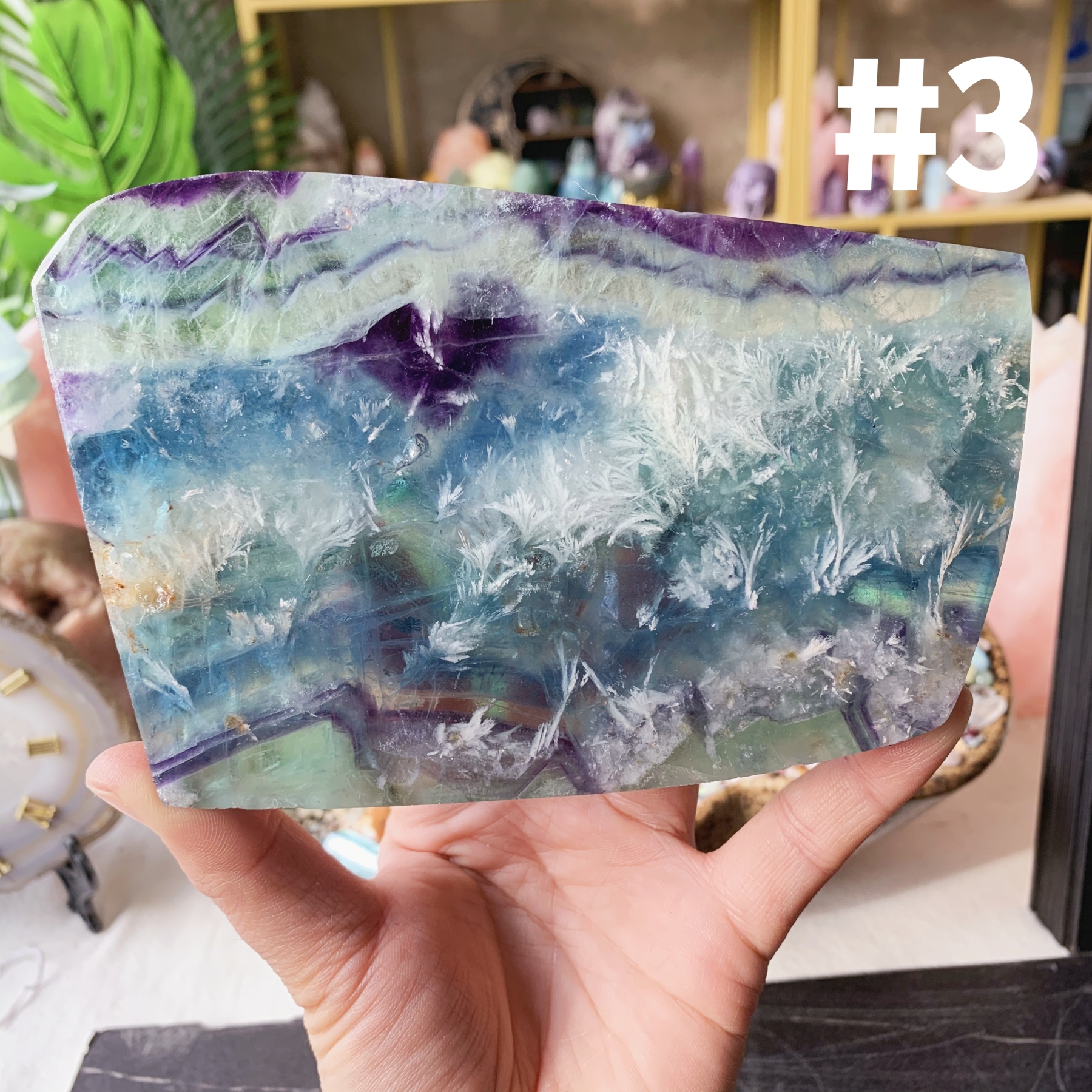 【Weekly Flash Deals】Snowflake Fluorite Slice