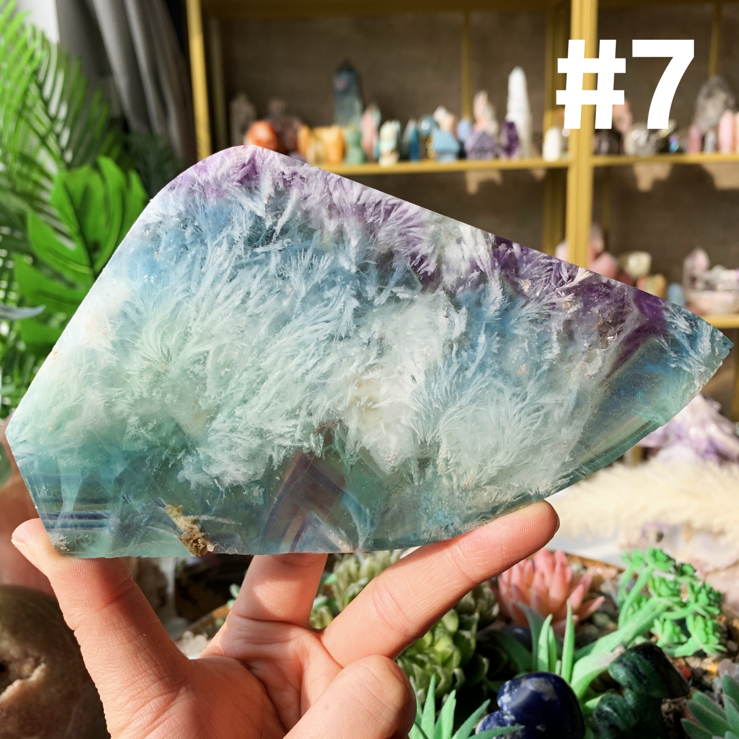 【Weekly Flash Deals】Snowflake Fluorite Slice