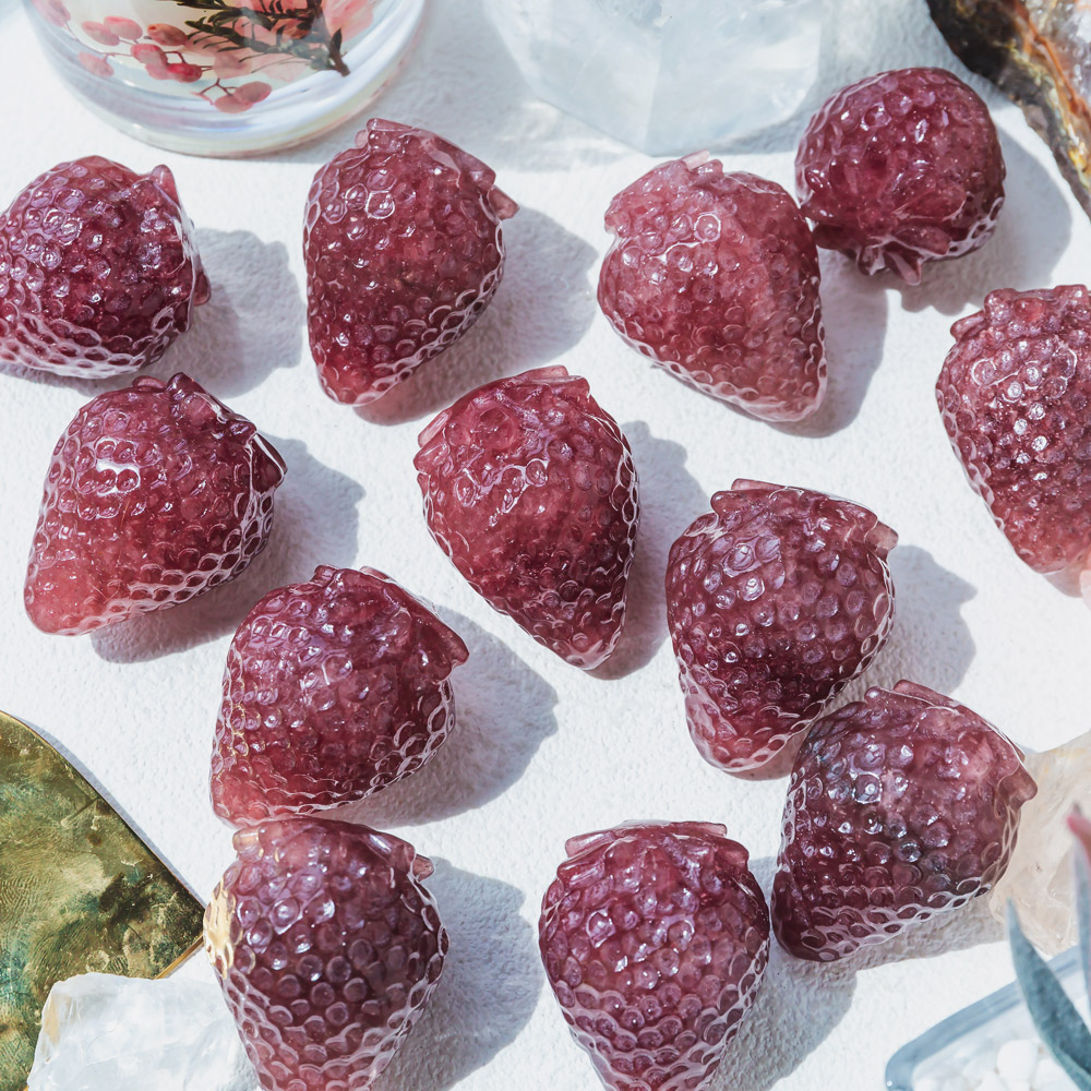 【Weekly Flash Deals】 Crystal Red Strawberry Quartz Strawberry