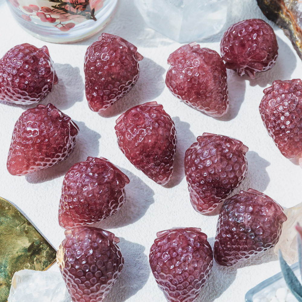 【Weekly Flash Deals】 Crystal Red Strawberry Quartz Strawberry