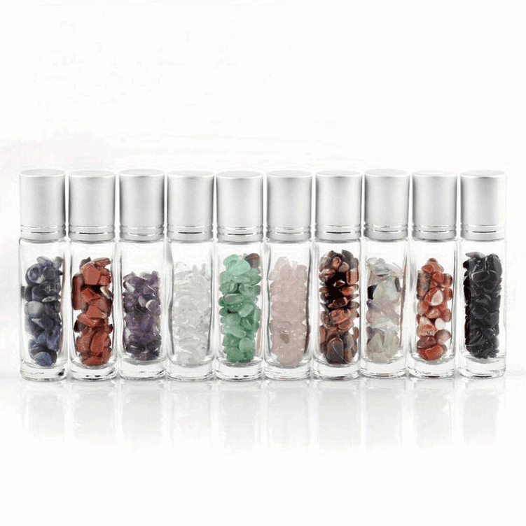 10pcs Clear Glass Roller Bottles