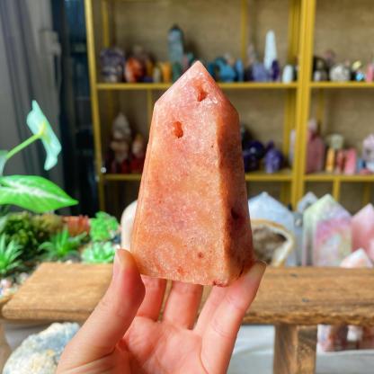 【Weekly Flash Deals】Pink Druzy Agate Point