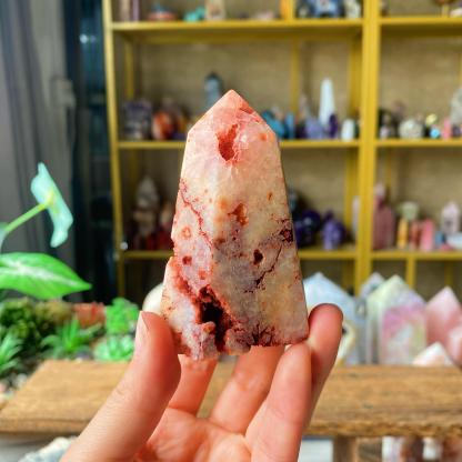 【Weekly Flash Deals】Pink Druzy Agate Point