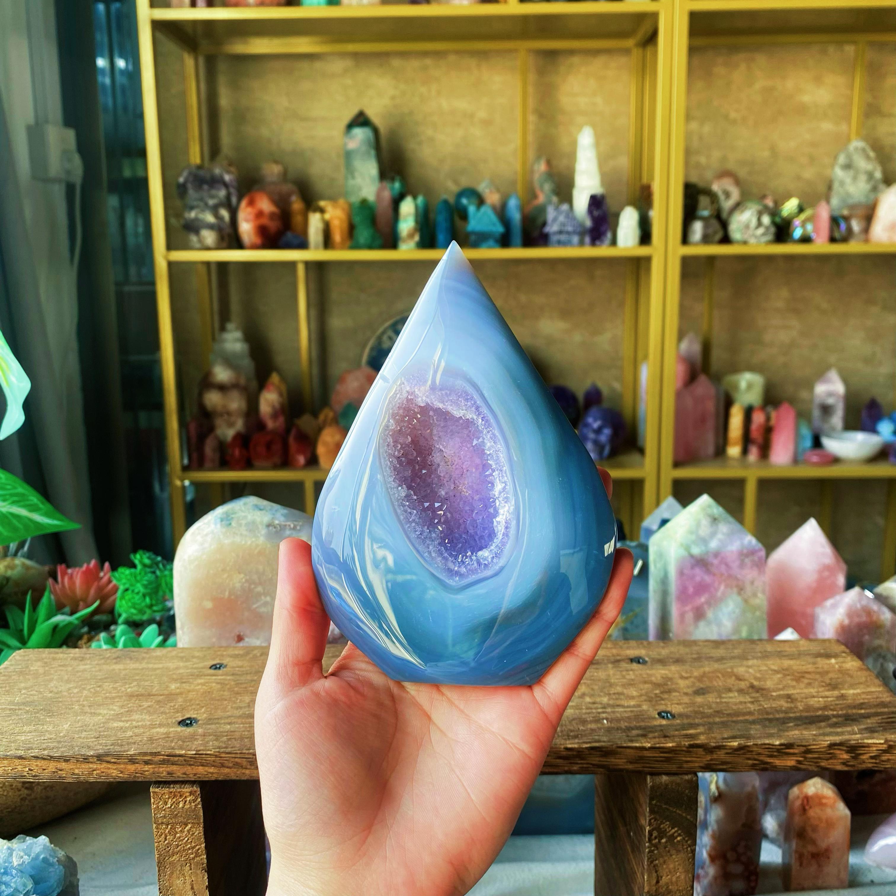 【Weekly Flash Deals】Druzy Agate With Amethyst Free Form