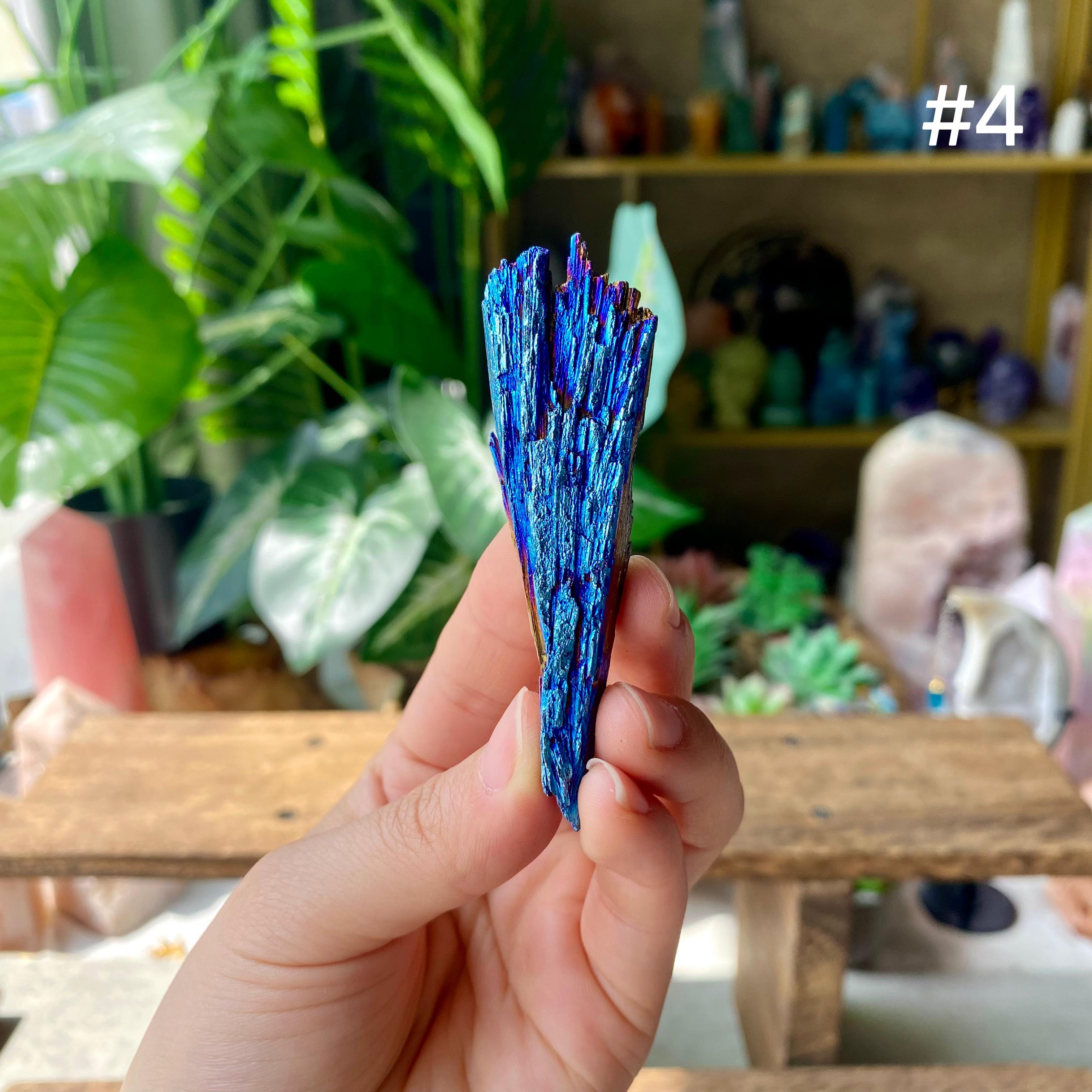 【Weekly Flash Deals】Aura Black Tourmaline Peacock Blue Feathers