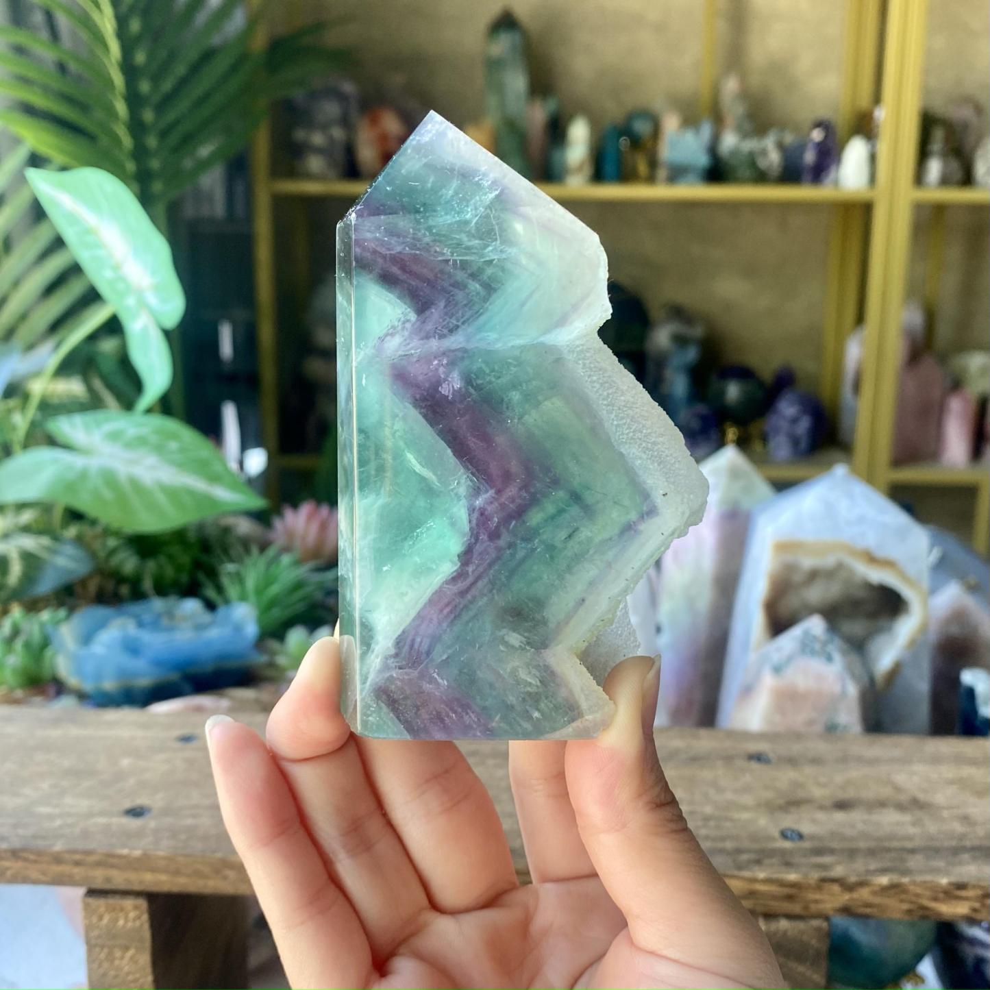 【Weekly Flash Deals】Rainbow Fluorite Raw Tower