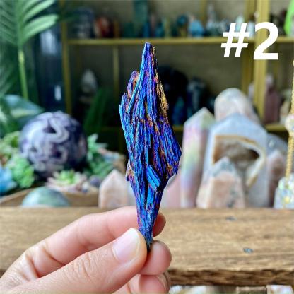 【Weekly Flash Deals】Aura Black Tourmaline Peacock Blue Feathers