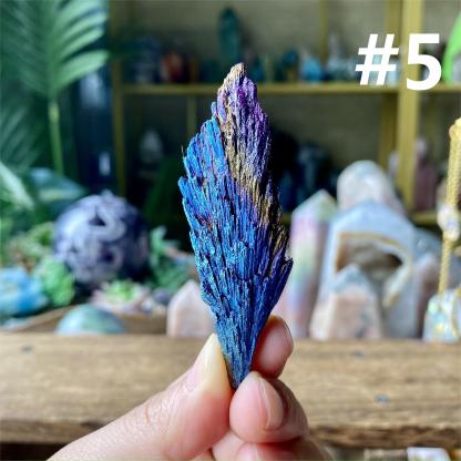 【Weekly Flash Deals】Aura Black Tourmaline Peacock Blue Feathers