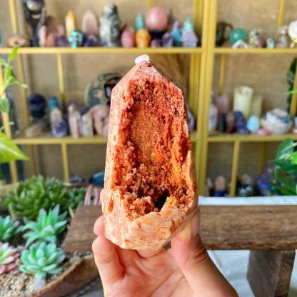 【Weekly Flash Deals】Pink Druzy Agate Point