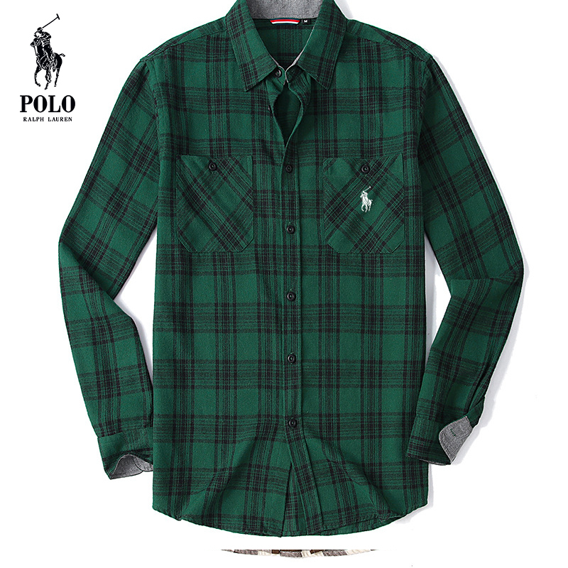 Ralkhjgph Lauren Men's flannel plaid shirt