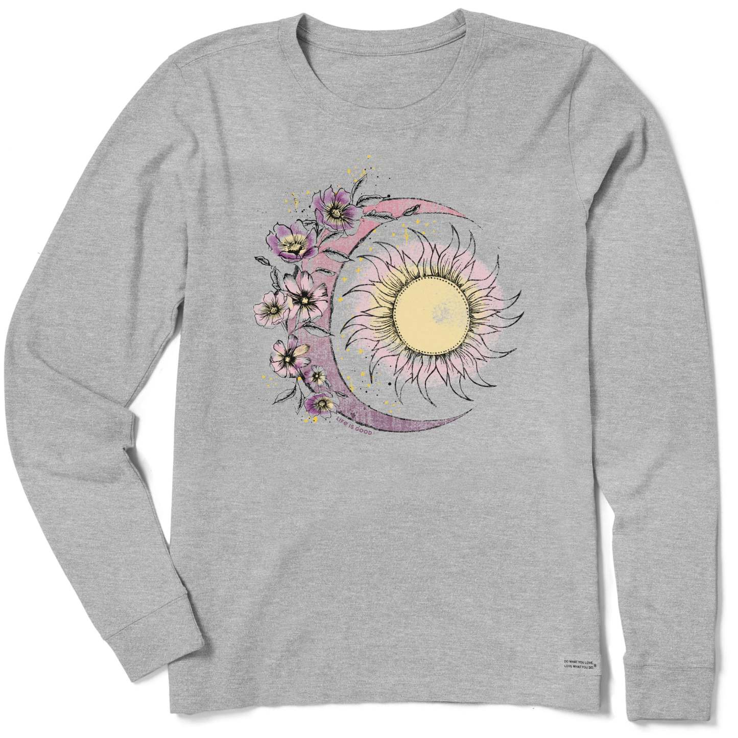 Women's Moon Flower Long Sleeve Crusher Tee