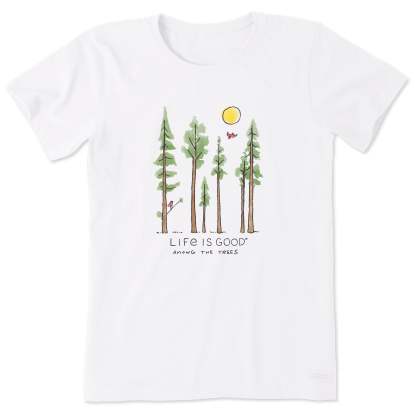 Women's Life is Good Among the Trees Short Sleeve Tee