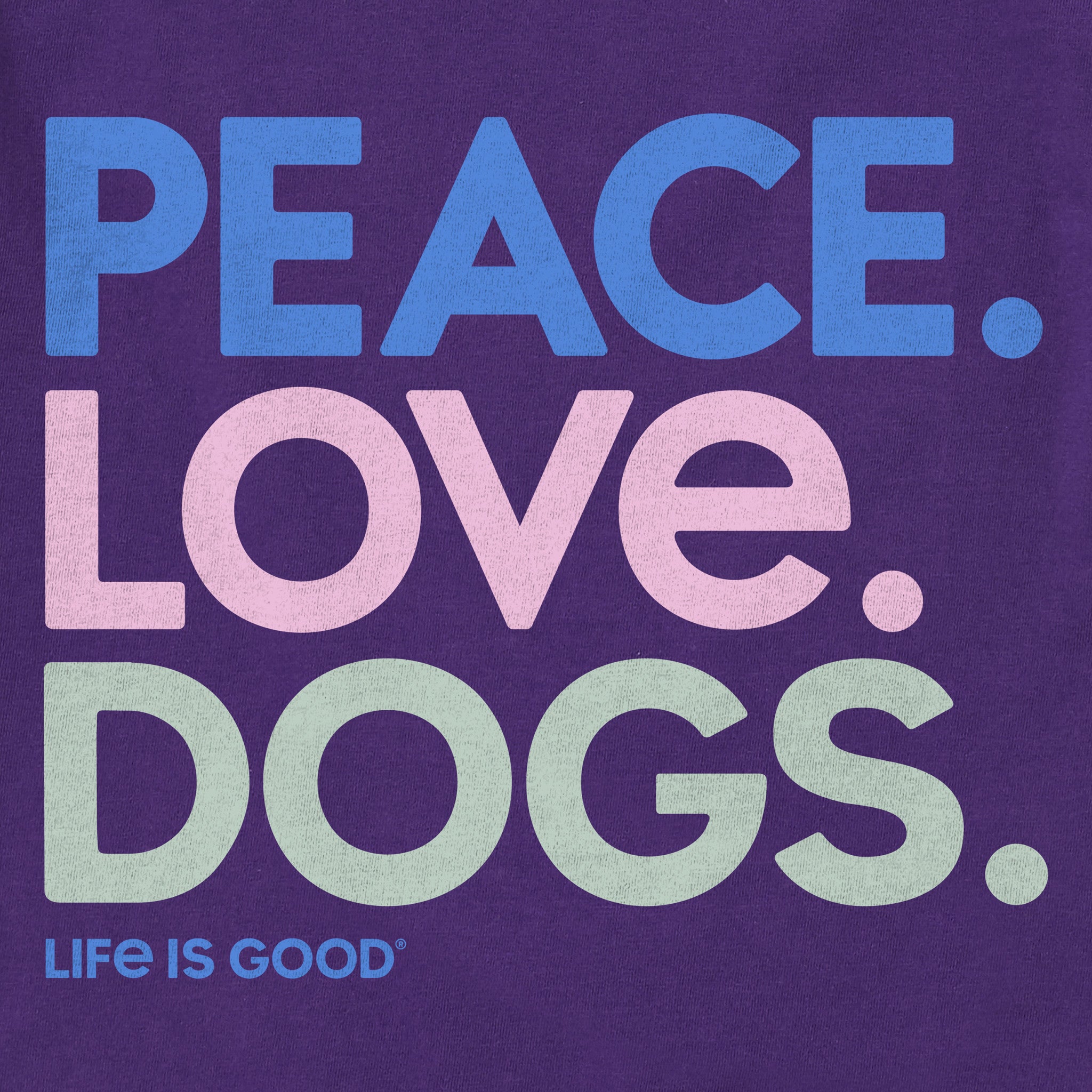 Women's Peace Love Dogs Short Sleeve Crusher Tee