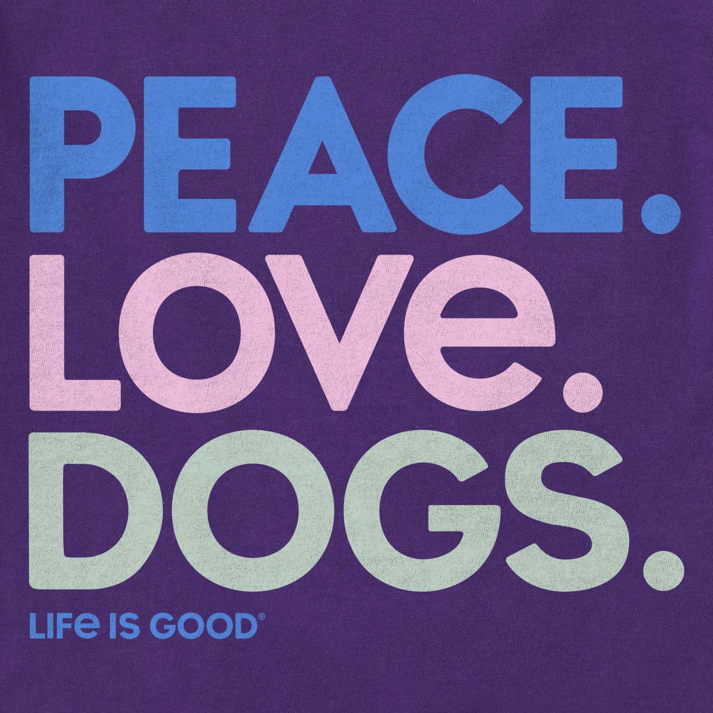 Women's Peace Love Dogs Short Sleeve Crusher Tee
