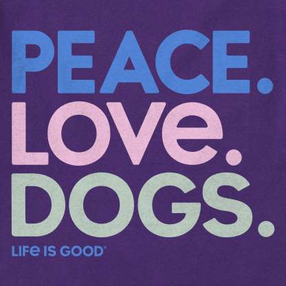 Women's Peace Love Dogs Short Sleeve Crusher Tee