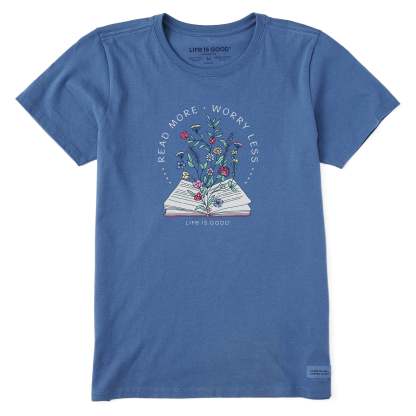 Women's Read More Flower Book Short Sleeve Tee