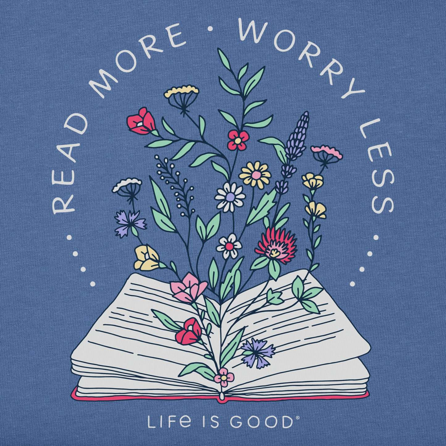 Women's Read More Flower Book Short Sleeve Tee