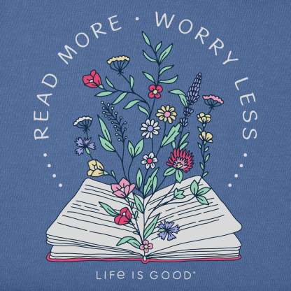Women's Read More Flower Book Short Sleeve Tee