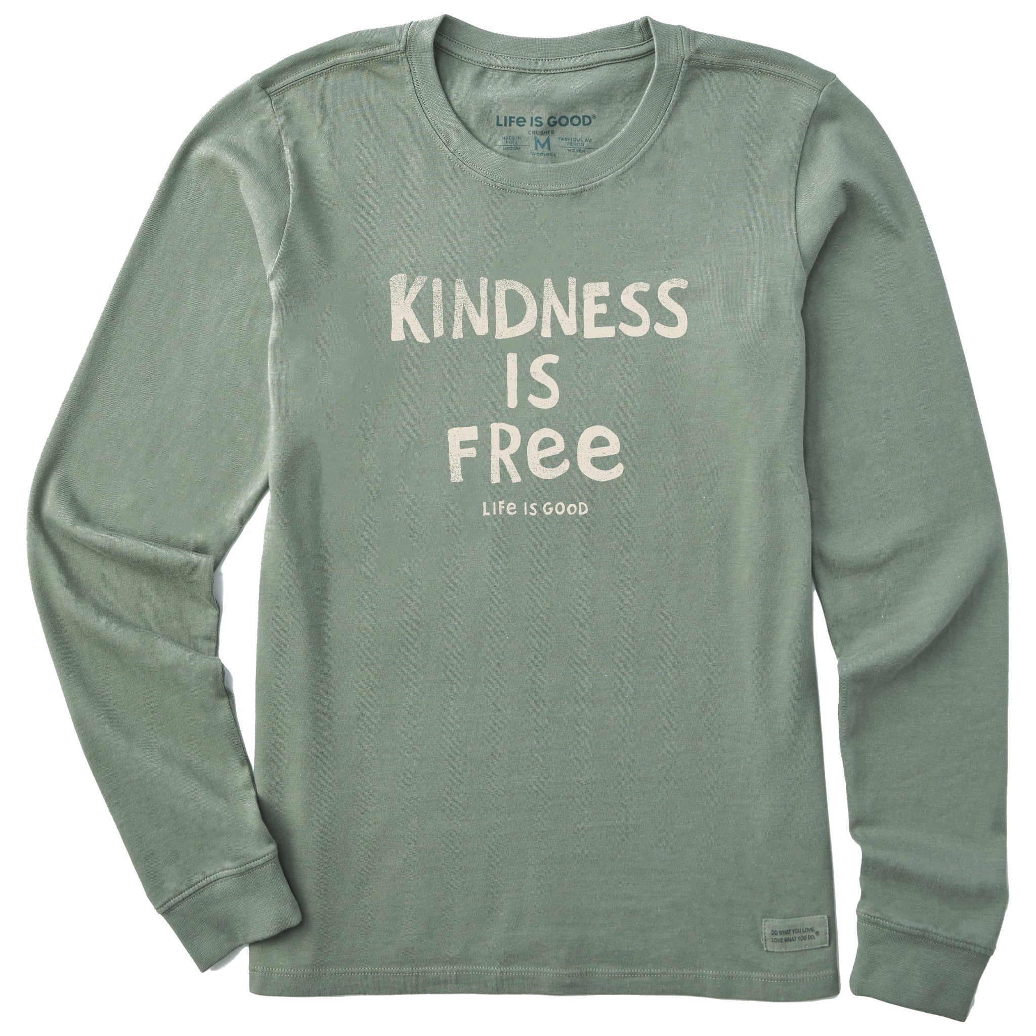Women's Kindness is Free Long Sleeve Crusher Tee