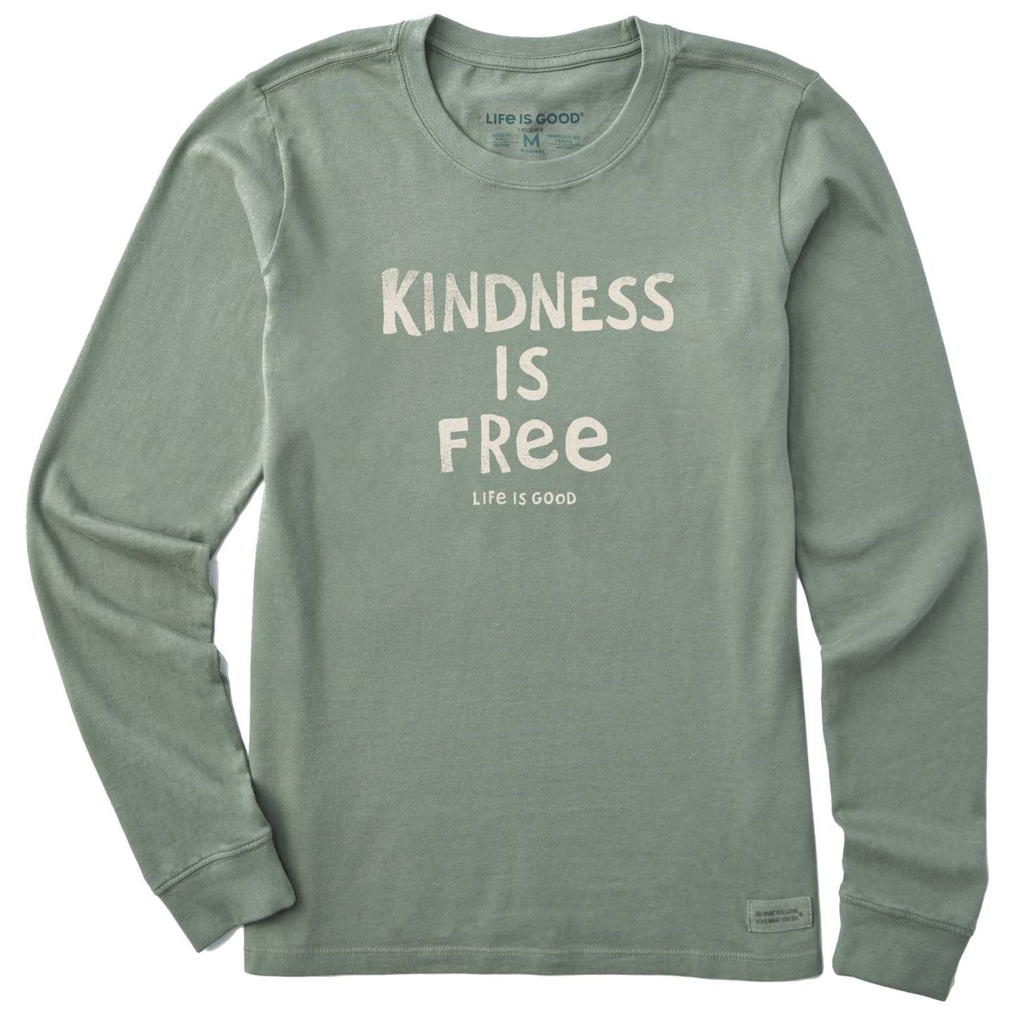 Women's Kindness is Free Long Sleeve Crusher Tee