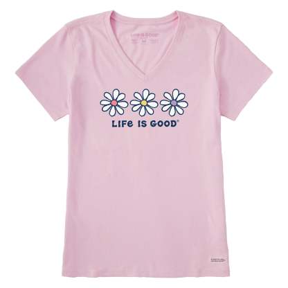 Women's 3 Daisies Short Sleeve Vee