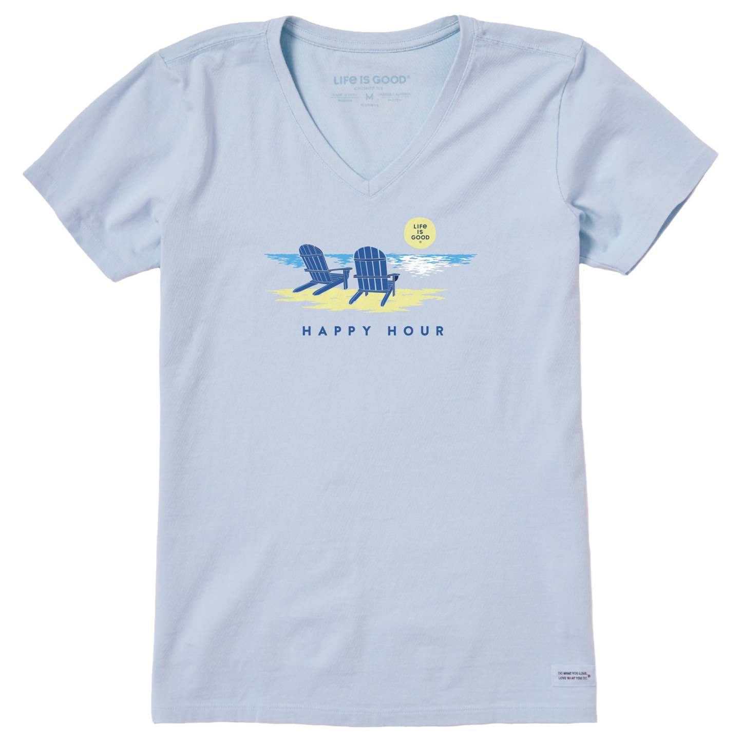 Women's Golden Happy Hour Short Sleeve Crusher Vee