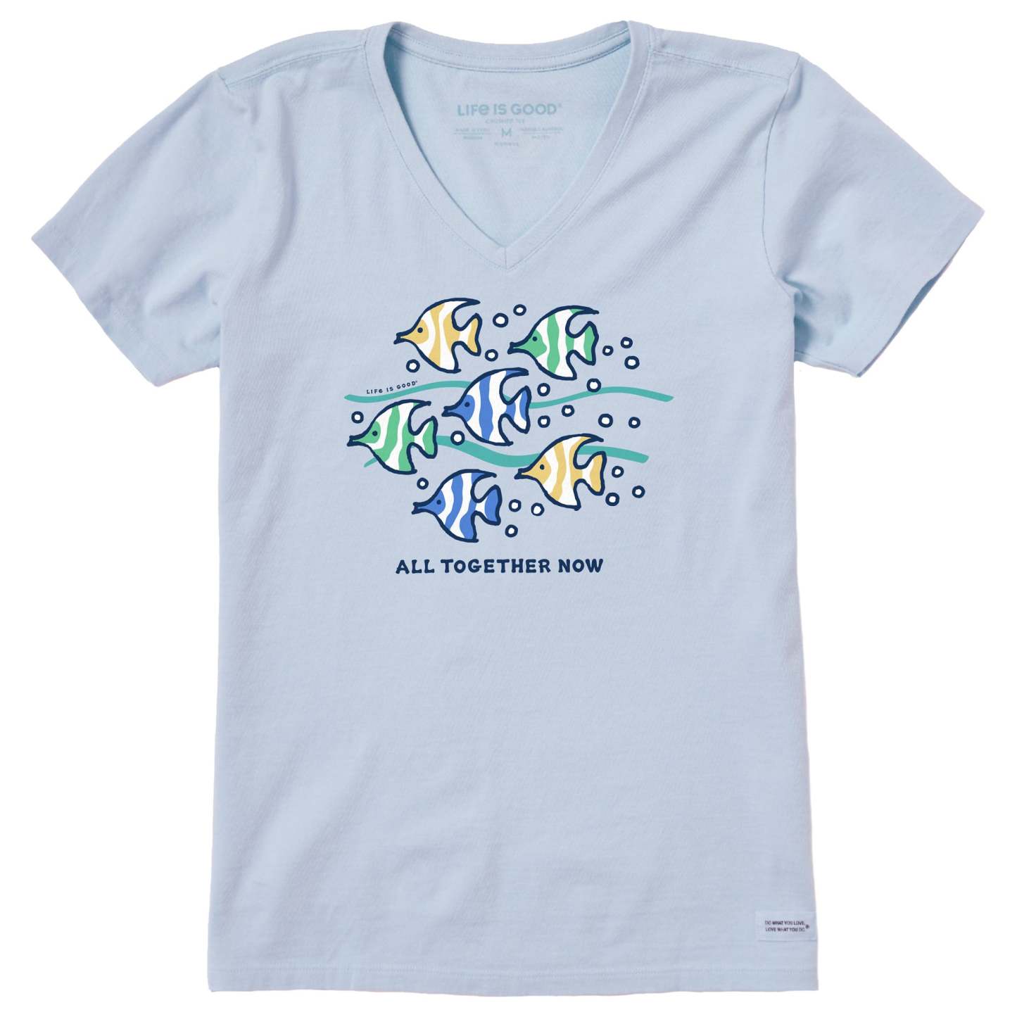 Women's All Together Now Fish Short Sleeve Crusher Vee