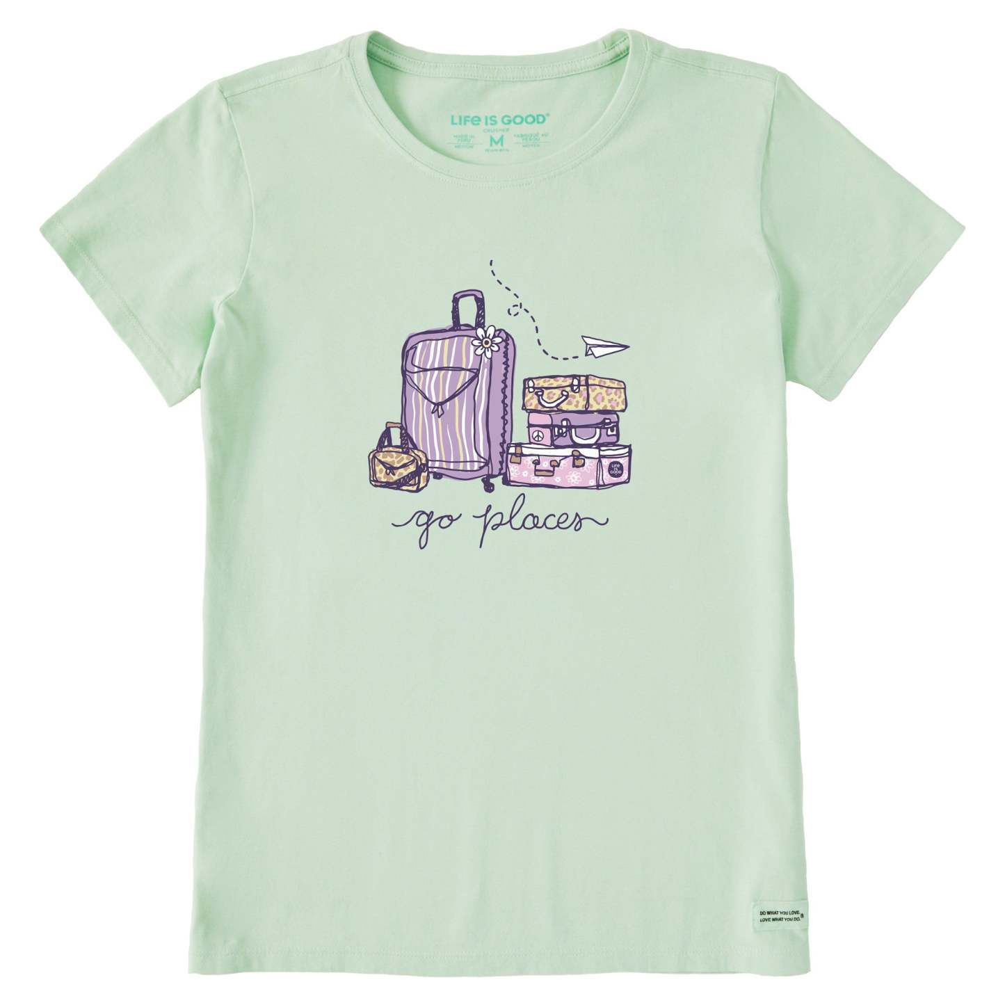 Women's Go Places Luggages Short Sleeve Crusher Tee