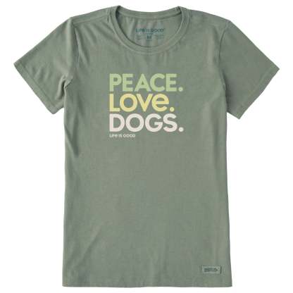 Women's Peace Love Dogs Short Sleeve Crusher Tee