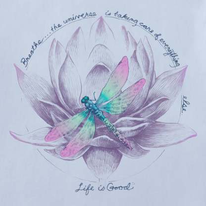 Women's Dragonfly Lotus Breathe Short Sleeve Tee