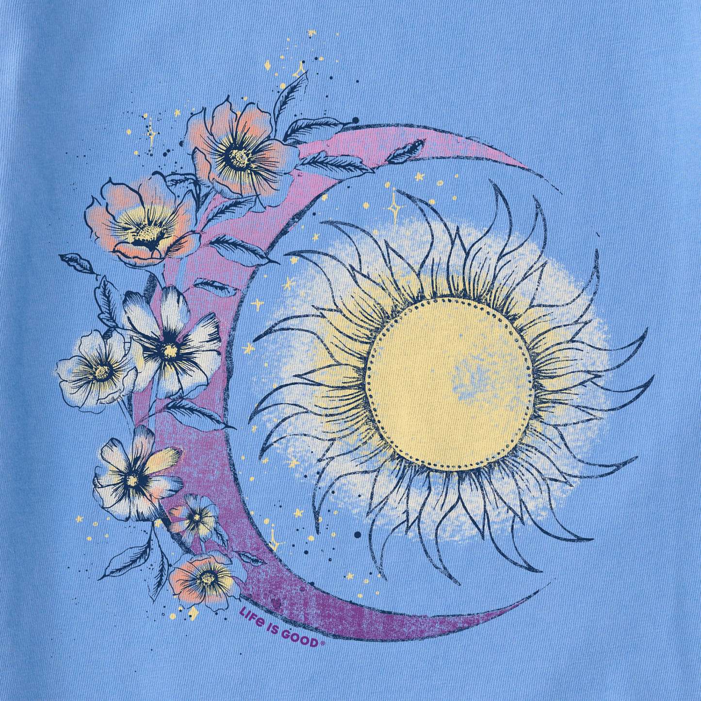 Women's Moon Flower Long Sleeve Crusher Tee