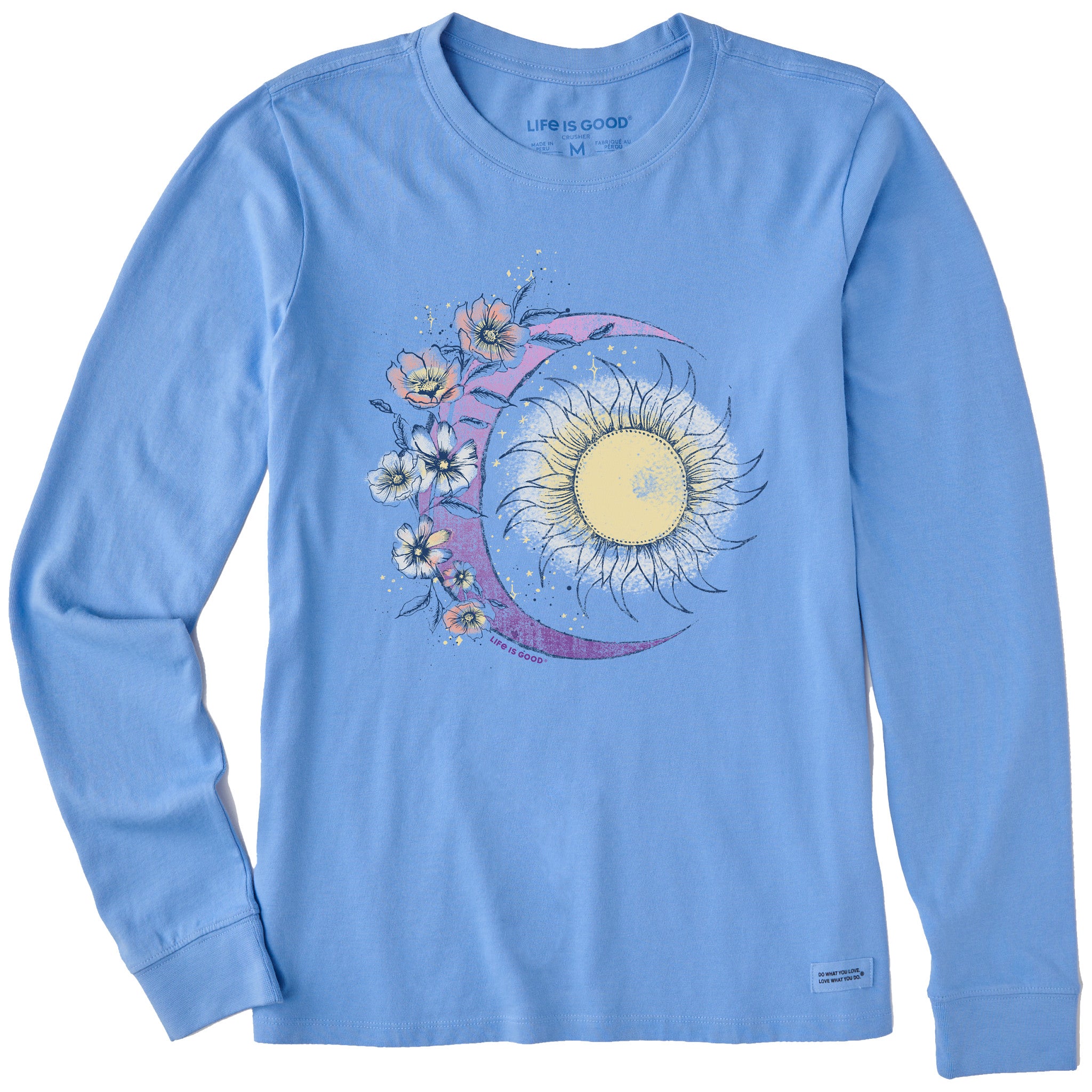 Women's Moon Flower Long Sleeve Crusher Tee