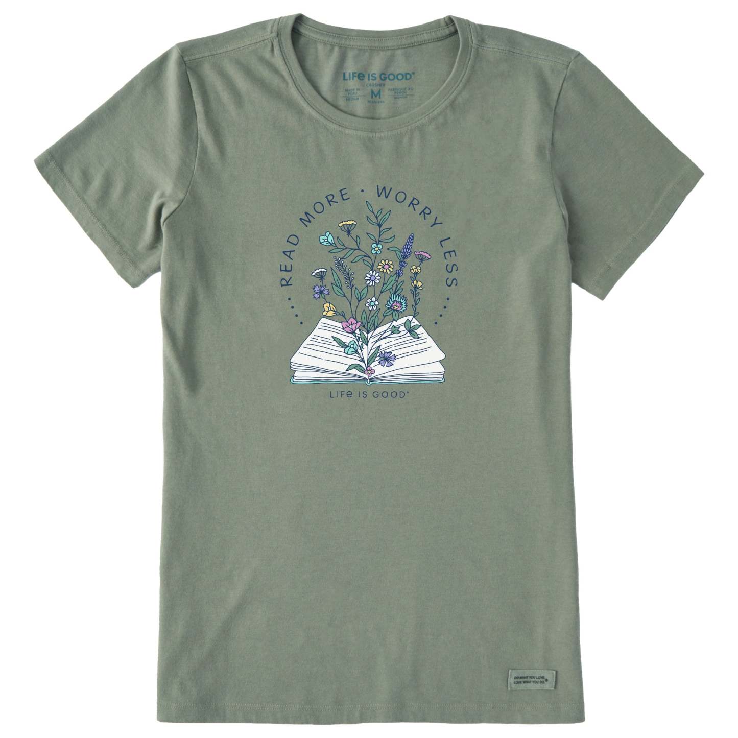 Women's Read More Flower Book Short Sleeve Tee