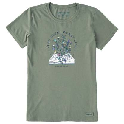 Women's Read More Flower Book Short Sleeve Tee