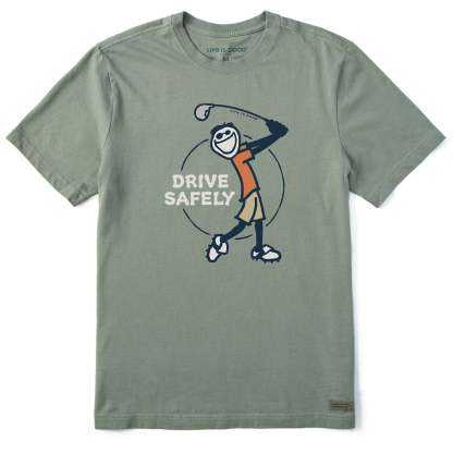 Men's Jake Golf Drive Safely Short Sleeve Crusher-LITE Tee